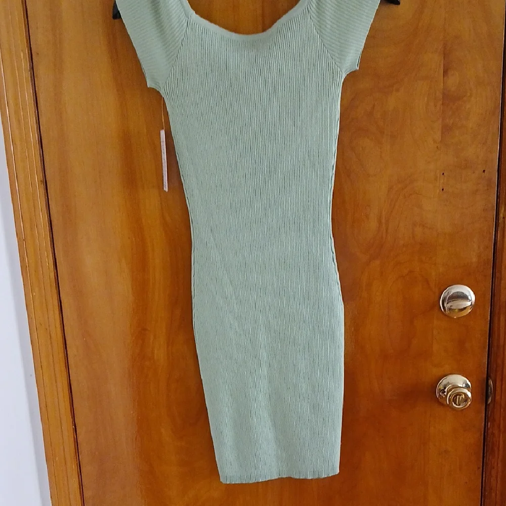 Zara Green Sweetheart Bodycon Mini Dress - Picture 4 of 4
